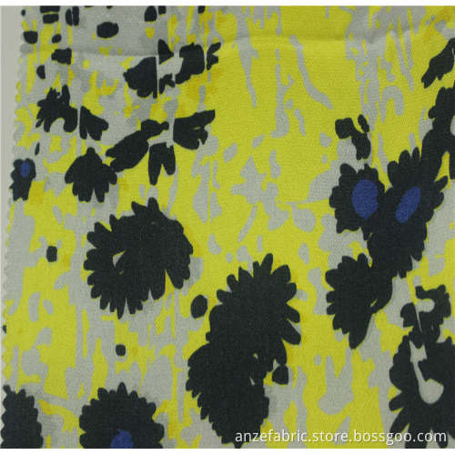 VISCOSE RAYON SATEEN CREPE digital printed fabric